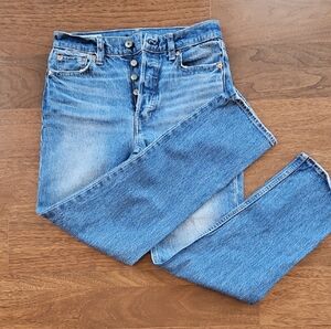 GAP Women's High Rise Cheeky Straight Blue Jeans